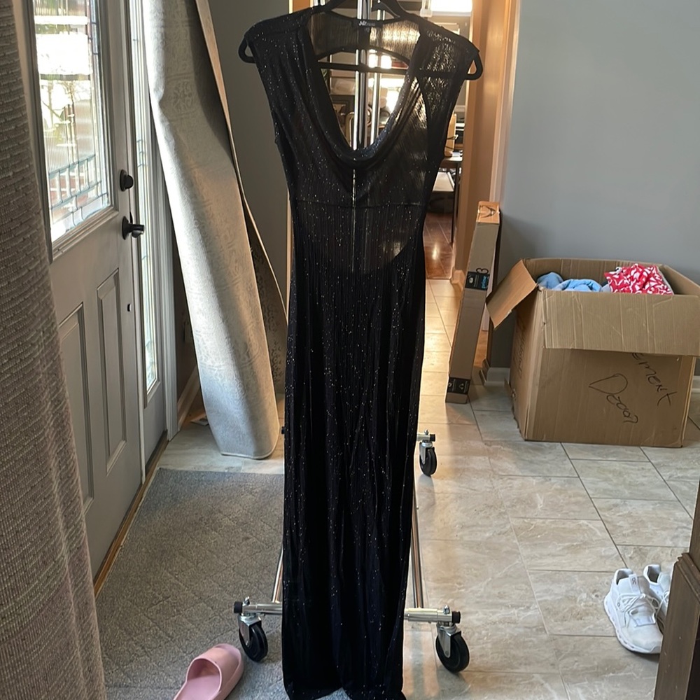 Sparkly long backless dress